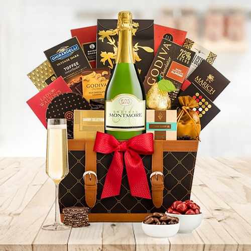 Decadent Delights Gift Basket-Best Champagne In USA