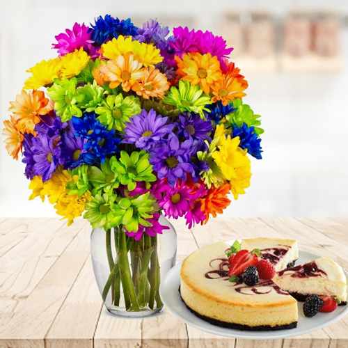 - Birthday Cake With Bookey | Bouquet Of Colors And Chocolate Cake