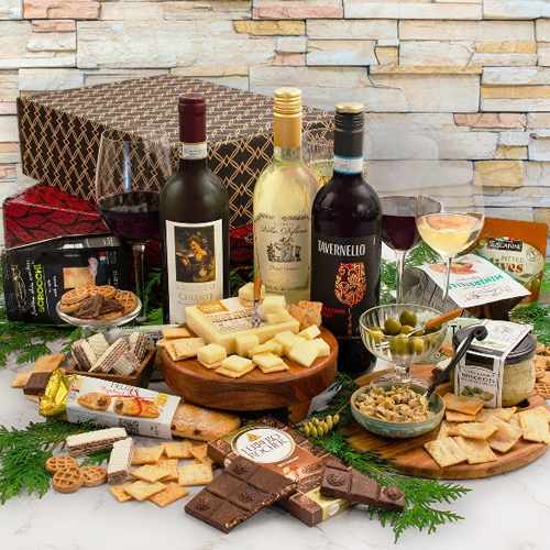 Italian Wine N  Gourmet Gift-Christmas Gift Sets For Coworkers