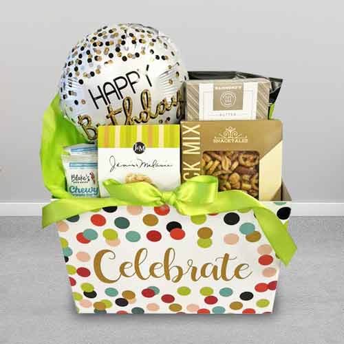 Happy Birthday Gift Hamper-Snacks Basket Delivery USA