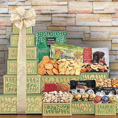 Festive Holiday Gourmet Tower-Christmas Gifts For Kids