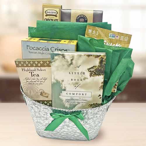 Comfort Sympathy Gift Basket-Gourmet Snacks for Sending Condolences