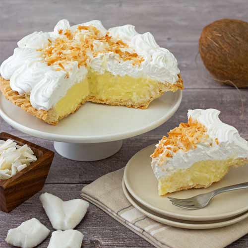 Cream Coconut Pie Cake-Send Pie Cake to Nebraska