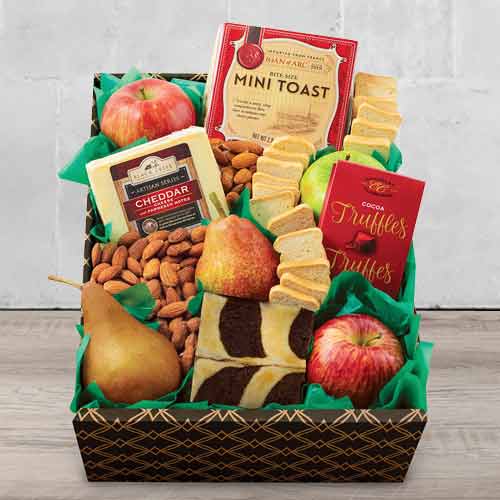 Fruit Cheese Snacks Basket-Fruit Basket Delivery Delaware