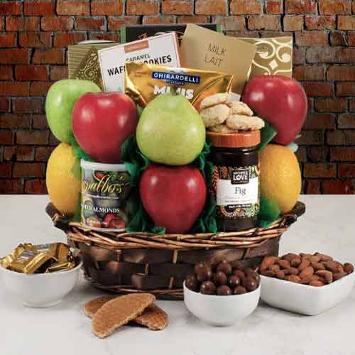 Kosher Fruit Assortment-Holiday kosher gift baskets to USA