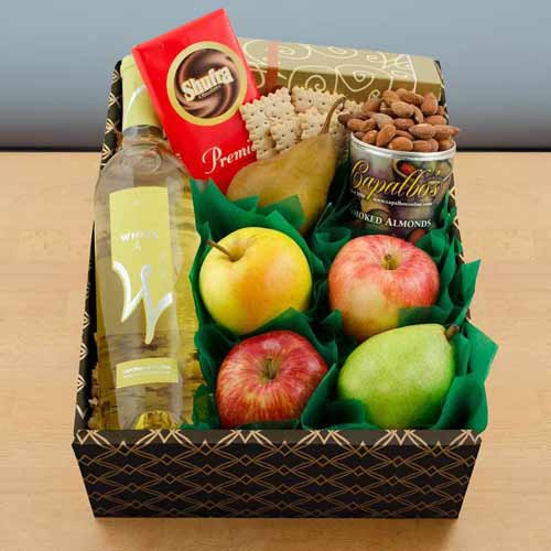 - Send White Wine and Kosher Food Basket