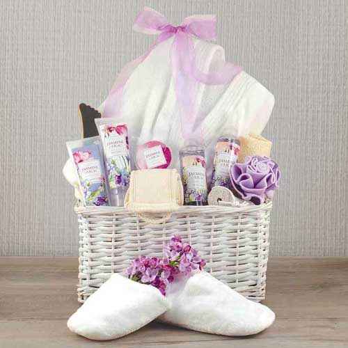 Calming Spa Gift Basket-relaxation gift basket usa
