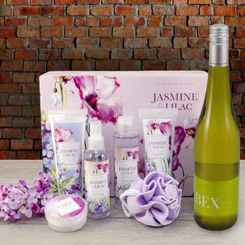 - Wine Spa Gift Basket Usa | Calming Spa N White Wine Gift Set
