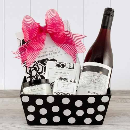 Red Wine n Apiary Spa Gift hamper-wine spa gift basket Florida