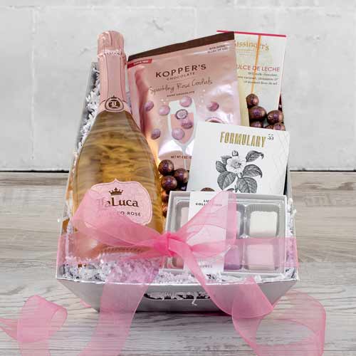 Sparkling Wine n Spa Gift Set-wine spa gift basket Georgia