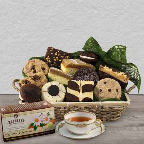 Brownies Cake Cookies and Tea-Send Cookie Hamper To Washington