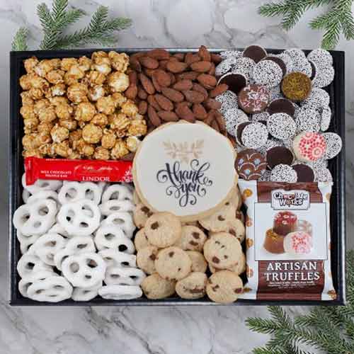 Gourmet Goodie Gift Box-Send Dry Fruits Chip Cookies Usa