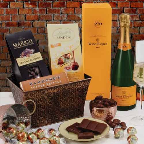 Veuve Clicquot Champagne Hamper-Champagne And Food Basket Delivery Virginia