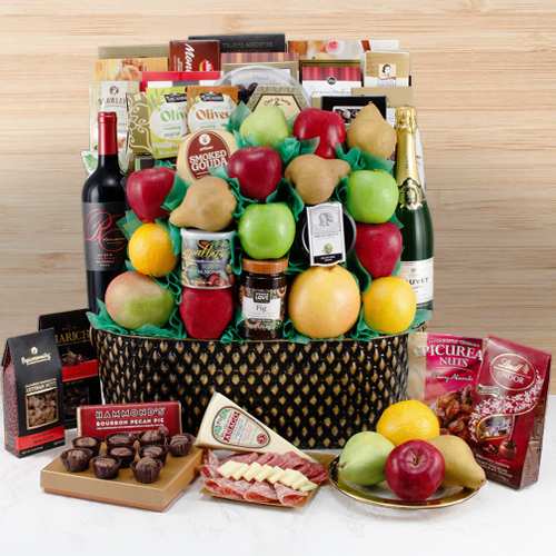 Red Wine Gourmet and fruits-Wine Gift Hamper Delivery  Florida