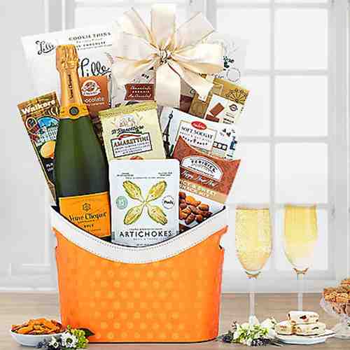 Veuve Clicquot Champagne Gift Basket-Champagne Gift Hamper Delivery Rhode Island