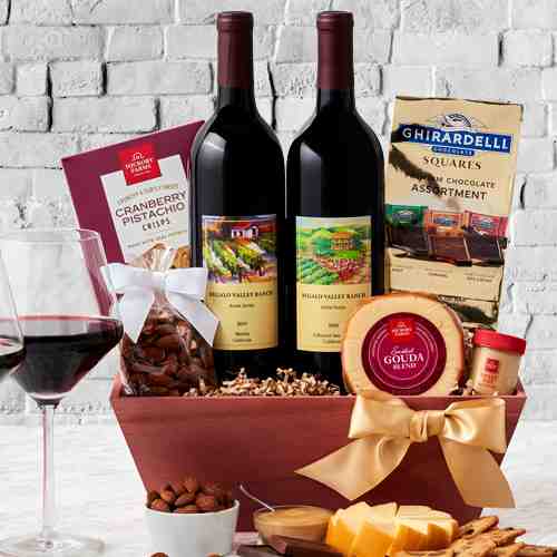 Napa Valley Charm Duet Gift Hamper-Gift Basket With Wine Delivery  Wisconsin