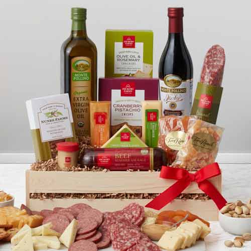 Ultimate Meat And Cheese Hamper-Christmas Food Gift Baskets Delivery  Pennsylvania