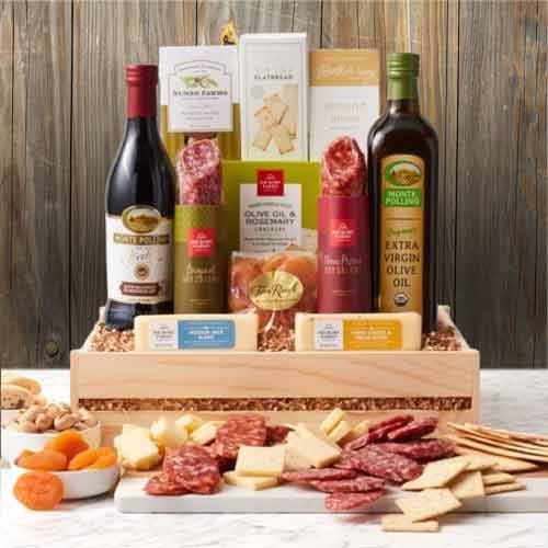 Ultimate Meat And Cheese Hamper-Christmas Food Gift Baskets Delivery  Pennsylvania