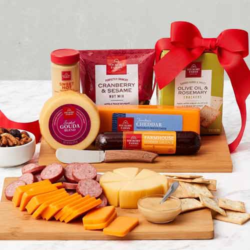 Gourmet Cheese Gift Set-Christmas Food Gift Baskets Delivery  Vermont