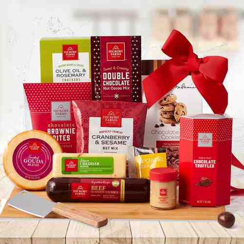 Cheese Board Delight-Non Alcoholic Christmas Gift Baskets Arkansas
