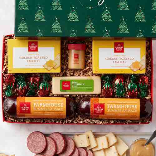 Xmas Cheese Holiday Box-Non Alcoholic Christmas Gift Baskets Florida
