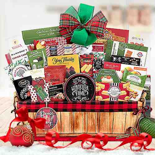 Holiday Christmas Delight Gift Basket Non Alcoholic Christmas Gift
