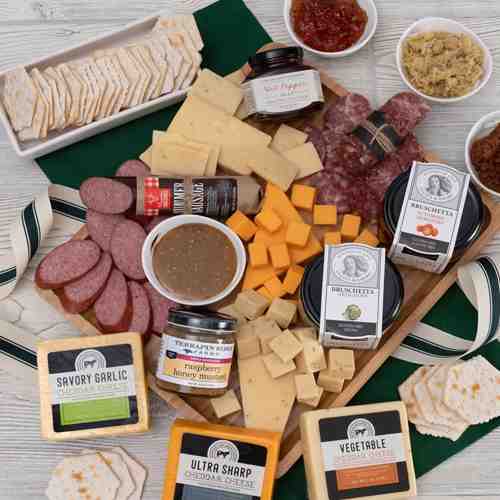 Holiday Meat And Cheese Platter Christmas Gourmet Gift Baskets