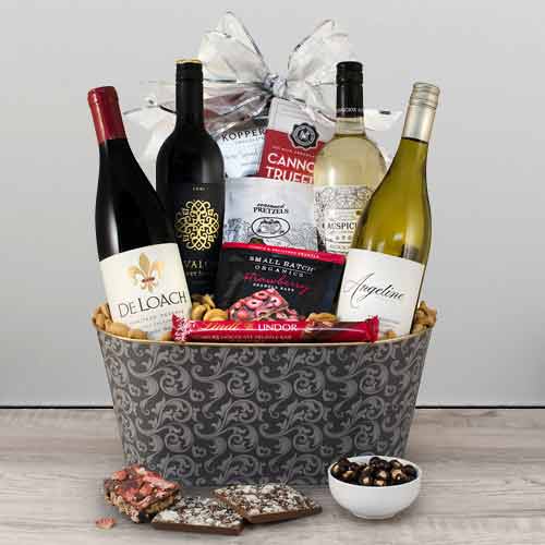 Dream California Wine Basket-Alcoholic  Gift Baskets Maine