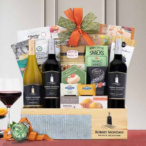 Mondavi  Assortment-Merlot Wine And Cheese Gift Baskets