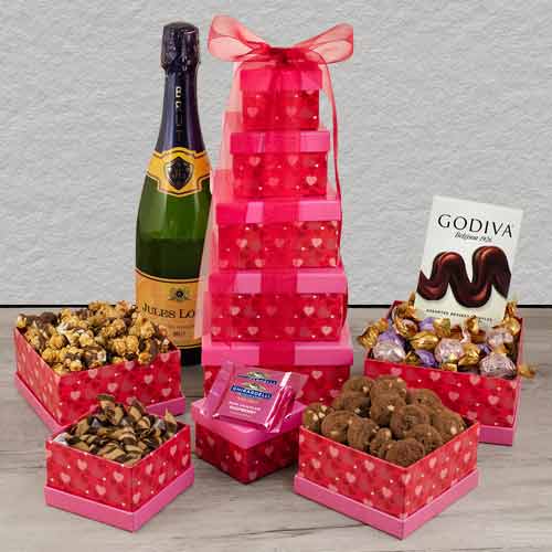 Tower Of Love Hamper-Presents For Men For Valentines Day