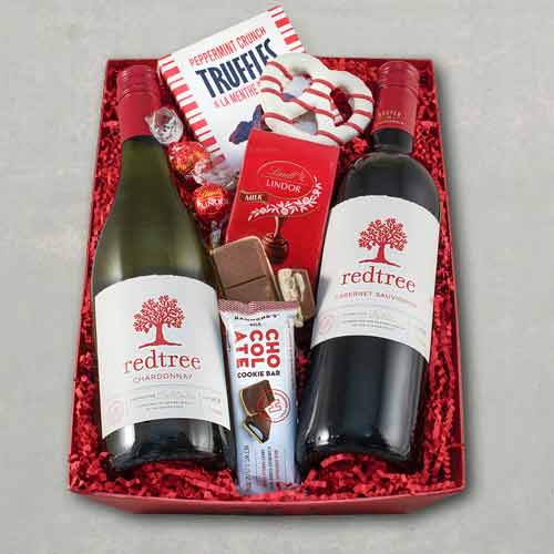 Red N White Wine Duo-St Valentine Gifts For Him