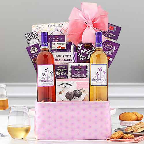 Duet Wine Basket-Valentines Gifts For Men