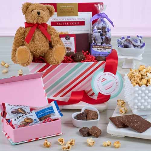 Teddy And Cookies-Valentines Day Presents For Her