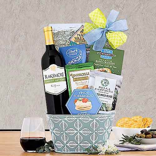 Cabernet Delight Wine Basket-Mothers Day Wine Gift Basket