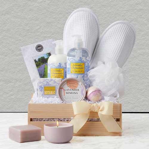 - Spa Gifts For Mum | Lavender Chamomile Spa Gift Basket