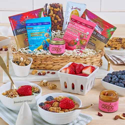 Healthy And Delicious Breakfast Hamper-Mother's Day Gifts Food Baskets