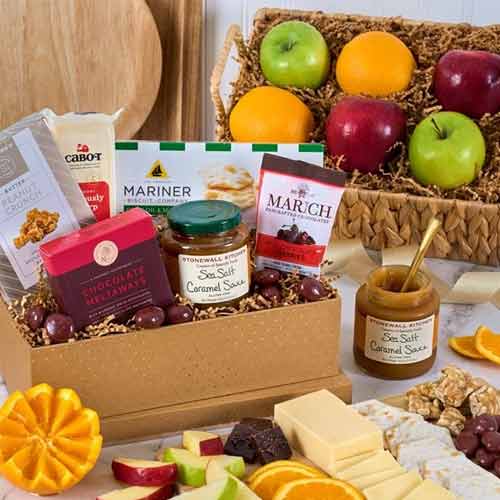 Fruit N Snack Gift Basket-Mother's Day Fruit Arrangements