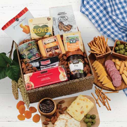 Festive Flavors Gourmet Gift Basket-Seasonal Snacks Gift Hamper For Holiday Gifting