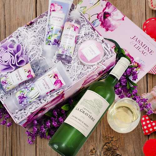 - Valentine's Pampering Spa And Wine Gift Hamper | Sweet Love Wine N Spa Hamper
