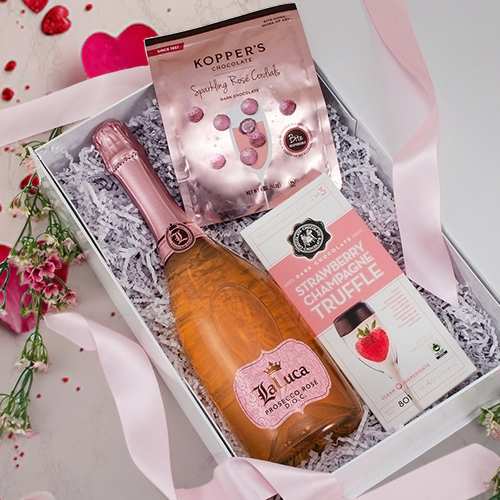 - Valentine's Day Wine And Chocolate Gift For Wife | Ultimate Love Sparkling Gift Set