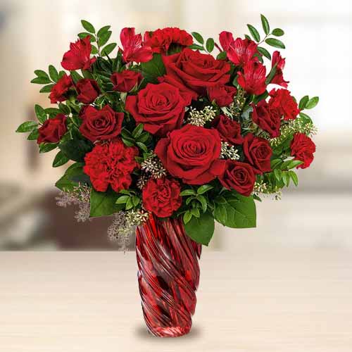 - Valentine Flower Arrangement For Long Distance Love | Romantic Touch Flower Set