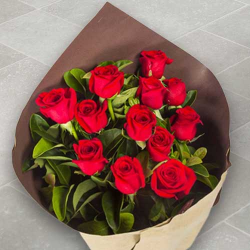 - Dozen Red Rose Bouquet For Valentine's Day | Romance Radiance Roses