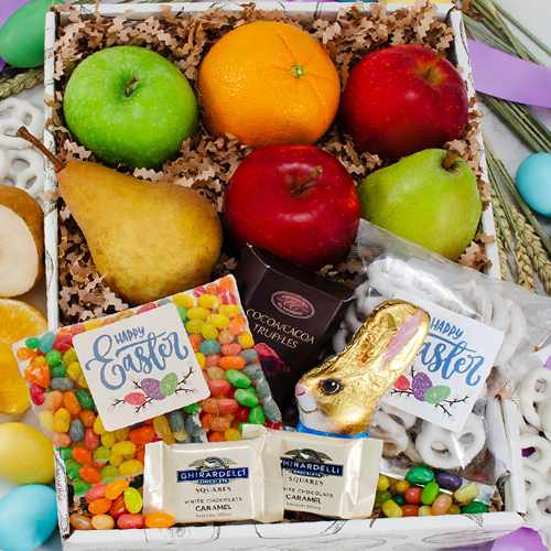 Easter Fruit And Chocolate Gift Delivery | Festive Easter Fruit Delight Basket