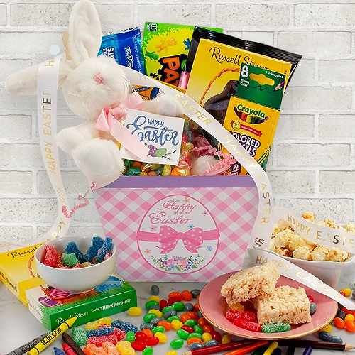 Easter Kids Activity Gift Basket Delivery | Easter Gourmet Bunny Surprise Hamper