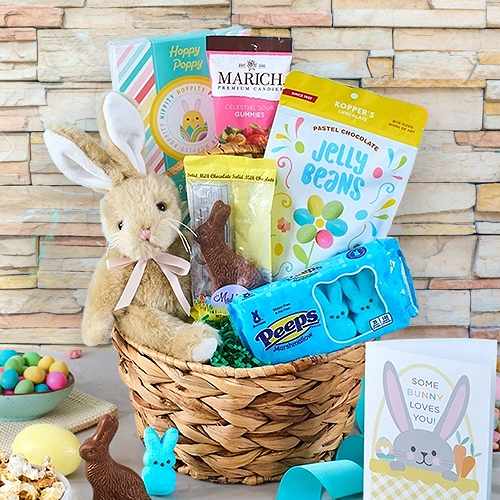 Easter Bunny Gift Basket Delivery | Bunny Easter Treats Gourmet Basket