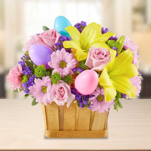 Easter Flower Basket Delivery | Springtime Floral Arrangement