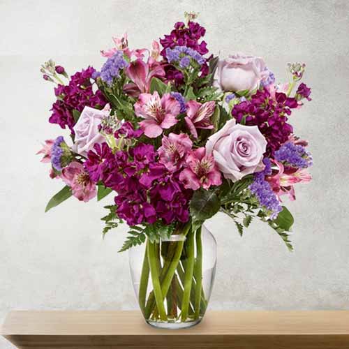 Mother's Day Flowers For Delivery | Purple Bouquet For Mom