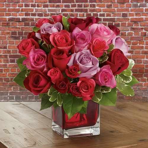 Lavender And Spray Roses