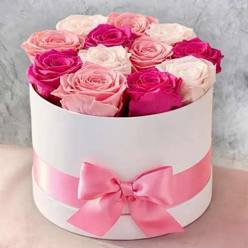 Everlasting Pink Roses Gift