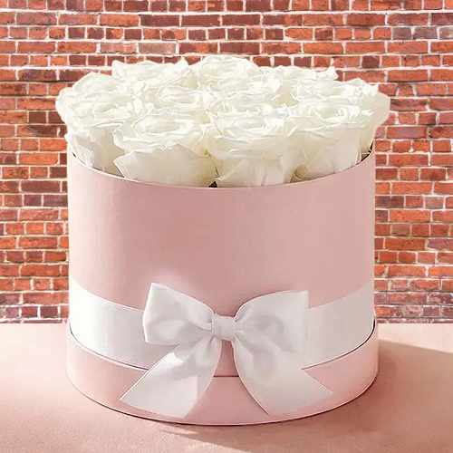 Luxury White Forever Roses – Timeless Elegance Preserved Floral Gift In USA | Romantic White Forever Roses